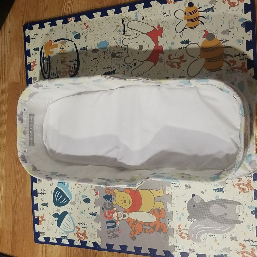 Baby Delight Snuggle Nest Infant Portable Lounger Bassinet, Skies